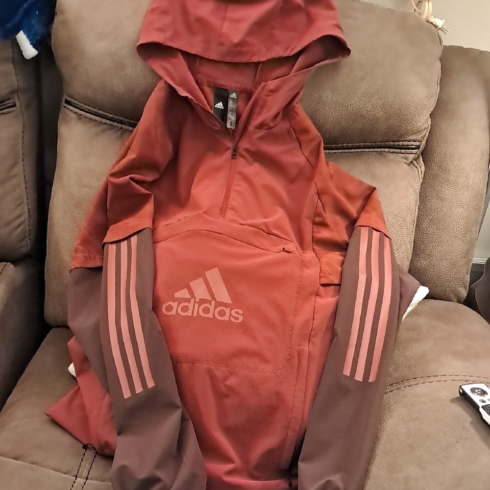 adidas Red and Brown Lightweight Jacket